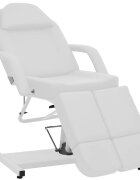 vidaXL Козметичен стол изкуствена кожа бял 180x62x78 см