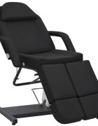 vidaXL Козметичен стол изкуствена кожа черен 180x62x78 см