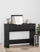vidaXL Козметична маса с чекмедже Черния дъб 100 x 45 x 76 см