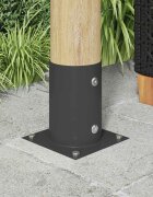 vidaXL Кръгъл наземен анкер 4 бр. Антрацит 15 x 15 x 15 см Метал