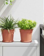 vidaXL Кръгла саксия за цветя 24 бр. Червено тухла Ø 19 x 165 см