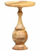 vidaXL Кръгла странична маса 43x43x66 см мангово дърво масив