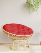 vidaXL Кръгла възглавница червена Ø 100 x11 см Оксфорд плат