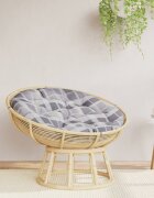 vidaXL Кръгла възглавница сива карирана Ø 100 x 11 см оксфордски плат