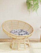 vidaXL Кръгла възглавница сива карирана Ø 60 x 11 см оксфордски плат