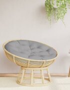 vidaXL Кръгла възглавница сива Ø 100 x11 см Оксфорд плат
