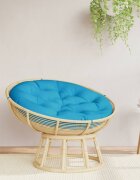 vidaXL Кръгла възглавница светлосиня Ø 100 x11 см Оксфорд плат