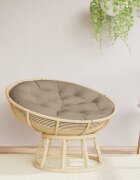vidaXL Кръгла възглавница таупе Ø 100 x11 см Оксфорд плат