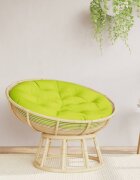 vidaXL Кръгла възглавница яркозелена Ø 100 x11 см Оксфорд плат
