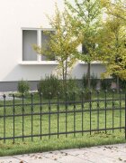 vidaXL Кръгова ограда TILBURG 200 x 110 см Прахово боядисана стомана