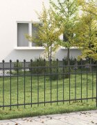 vidaXL Кръгова ограда TILBURG 200 x 130 см Прахово боядисана стомана