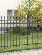vidaXL Кръгова ограда TILBURG 200 x 166 см Прахово боядисана стомана