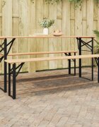 vidaXL Крак за бирена маса 2 бр. Черно 39 x 3 x 75 см