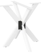 vidaXL Крак за трапезна маса форма на паяк бял 85x85x(72-73) см стомана