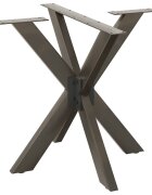 vidaXL Крак за трапезна маса форма на паяк черен 85x85x(72-73) см стомана