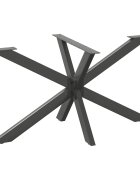 vidaXL Крак за трапезна маса с форма на паяк антрацит 150x78x(72-73) см стомана