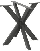 vidaXL Крак за трапезна маса с форма на паяк антрацит 85x85x(72-73) см стомана