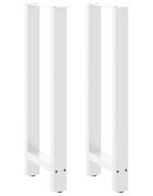 vidaXL Крака за бар маса бели 2 бр. 50 x (100-101) см стомана