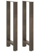 vidaXL Крака за бар маса естествена стомана 2 бр. 50 x (100-101) см стомана