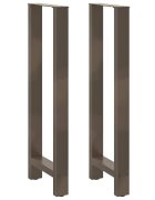 vidaXL Крака за бар маса естествена стомана 2 бр. 50 x (110-111) см стомана