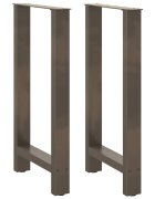vidaXL Крака за бар маса естествена стомана 2 бр. 50 x (90-91) см стомана
