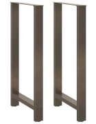 vidaXL Крака за бар маса естествена стомана 2 бр. 60 x (110-111) см стомана
