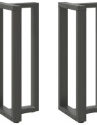 vidaXL Крака за бар маса Т-образни 2 бр. антрацит 40x35x(100-101) см стомана