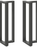 vidaXL Крака за бар маса Т-образни 2 бр. антрацит 40x35x(110-111) см стомана