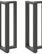 vidaXL Крака за бар маса Т-образни 2 бр. антрацит 50x35x(100-101) см стомана