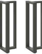 vidaXL Крака за бар маса Т-образни 2 бр. антрацит 50x35x(110-111) см стомана