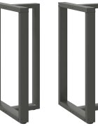 vidaXL Крака за бар маса Т-образни 2 бр. антрацит 60x35x(100-101) см стомана
