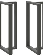 vidaXL Крака за бар маса Т-образни 2 бр. антрацит 60x35x(110-111) см стомана