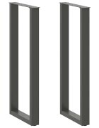 vidaXL Крака за бар маса U-образни 2 бр. антрацит 50 x (110-111) см стомана