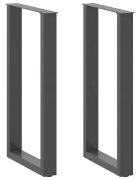 vidaXL Крака за бар маса U-образни 2 бр. антрацит 50x(90-91) см стомана