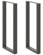 vidaXL Крака за бар маса U-образни 2 бр. антрацит 60x(110-111) см стомана