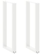 vidaXL Крака за бар маса U-образни 2 бр. бели 40 x (100-101) см стомана