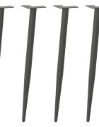 vidaXL Крака за конзолна маса конична форма 4 бр. антрацит 72-73 см стомана
