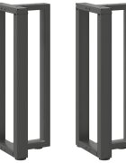 vidaXL Крака за конзолна маса Т-образни 2 бр. антрацит 25x28x(72-73) см стомана