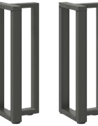 vidaXL Крака за конзолна маса Т-образни 2 бр. антрацит 38x25x(72-73) см стомана