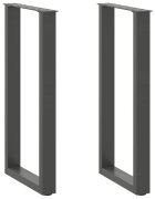 vidaXL Крака за конзолна маса U-образни 2 бр. антрацит 28 x (72-73) см стомана