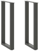 vidaXL Крака за конзолна маса U-образни 2 бр. антрацит 38 x (72-73) см стомана