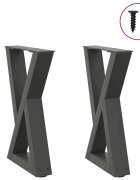 vidaXL Крака за масичка за кафе 2 бр. антрацит 38 x (42-433) см стомана