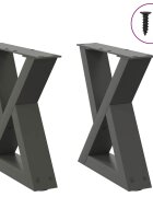vidaXL Крака за масичка за кафе 2 бр. антрацит 40x(30-313) см стомана