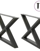 vidaXL Крака за масичка за кафе 2 бр. антрацит 70 x (42-433) см стомана