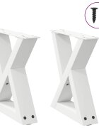 vidaXL Крака за масичка за кафе 2 бр. бели 30 x (30-313) см стомана