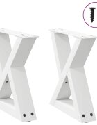 vidaXL Крака за масичка за кафе 2 бр. бели 40 x (30-313) см стомана