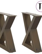 vidaXL Крака за масичка за кафе 2 бр. естествена стомана 30 x (30-313) см стомана