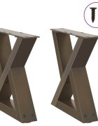 vidaXL Крака за масичка за кафе 2 бр. естествена стомана 40 x (30-313) см стомана