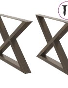 vidaXL Крака за масичка за кафе 2 бр. естествена стомана 70 x (42-433) см стомана