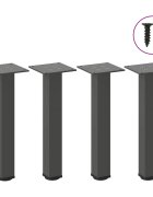 vidaXL Крака за масичка за кафе 4 бр. антрацит 30-32 см стомана